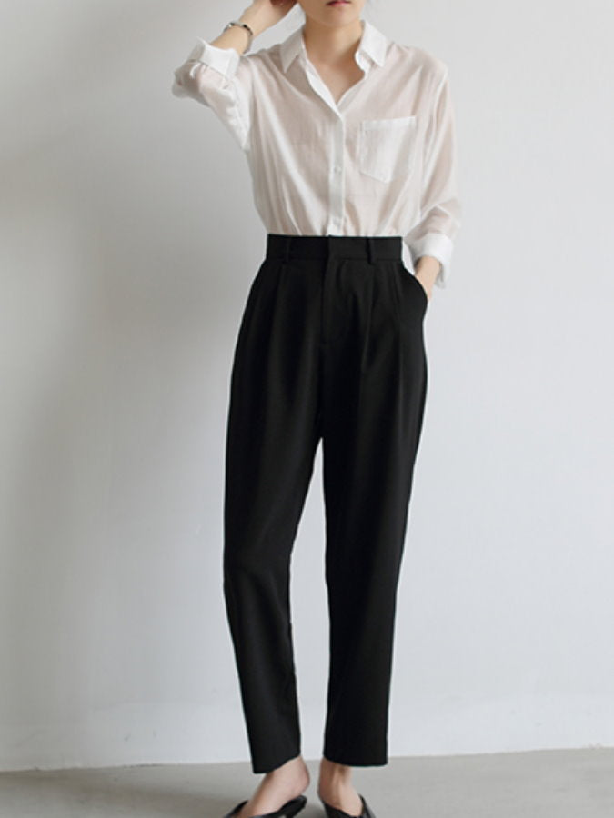 Waist Tuck Tapered Pants HL3597