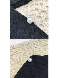 Pearl Button Trim Pullover HL3832