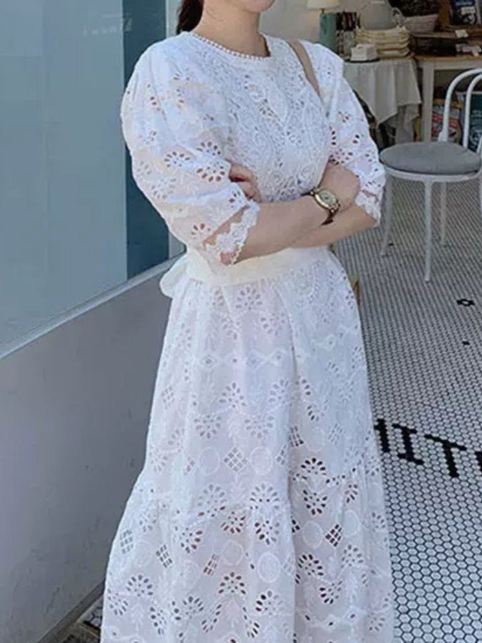 Cotton Lace Dress HL9799