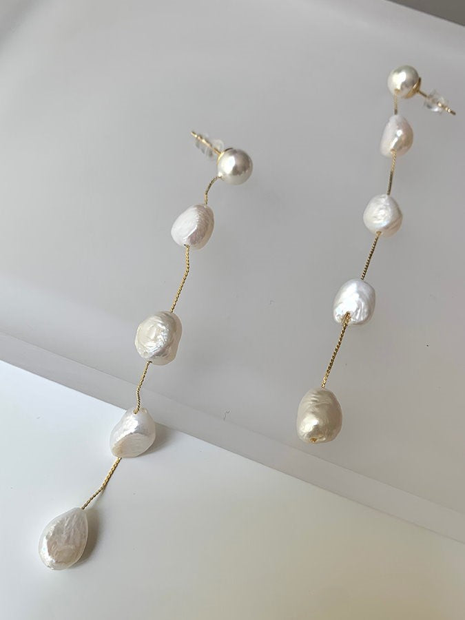 Natural pearl earrings_HL9522
