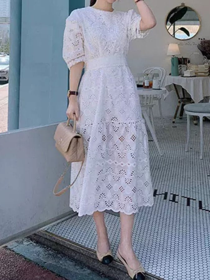 Cotton Lace Dress HL9799