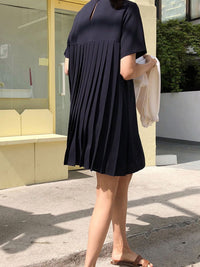 Back Pleated Mini Dress_HL3713