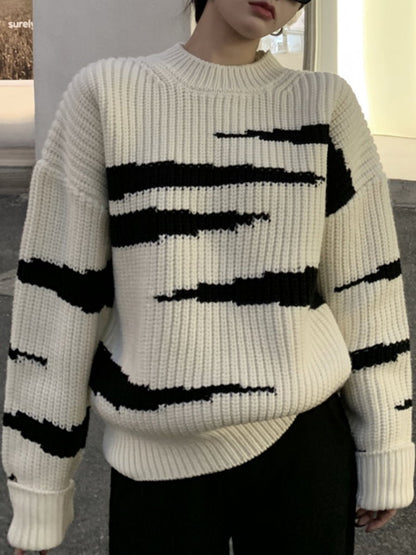 Zebra pattern sweater 9408