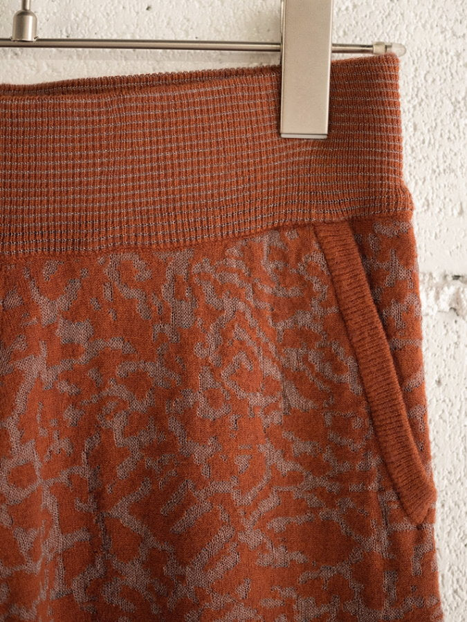 Jacquard Knit Straight Pants HL3908