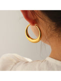 Plump Form Hoop Earrings HL4002 - HELROUS