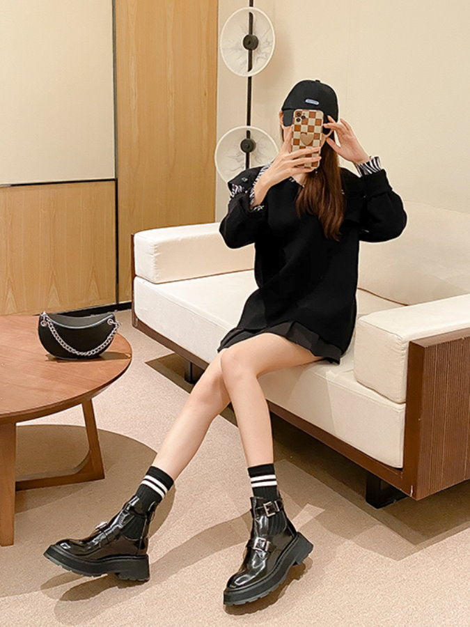 Buckle Belt Sandal Short Boots HL3963