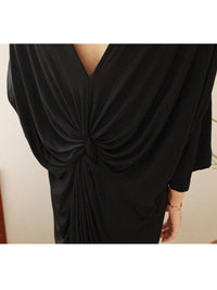 Draped Backchamps Middle Dress HL3618