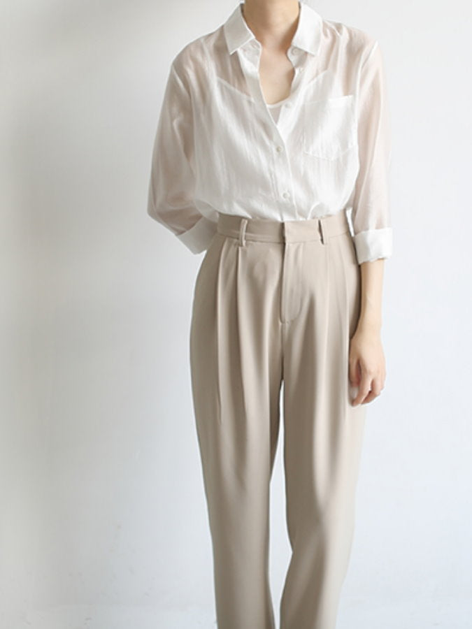Waist Tuck Tapered Pants HL3597