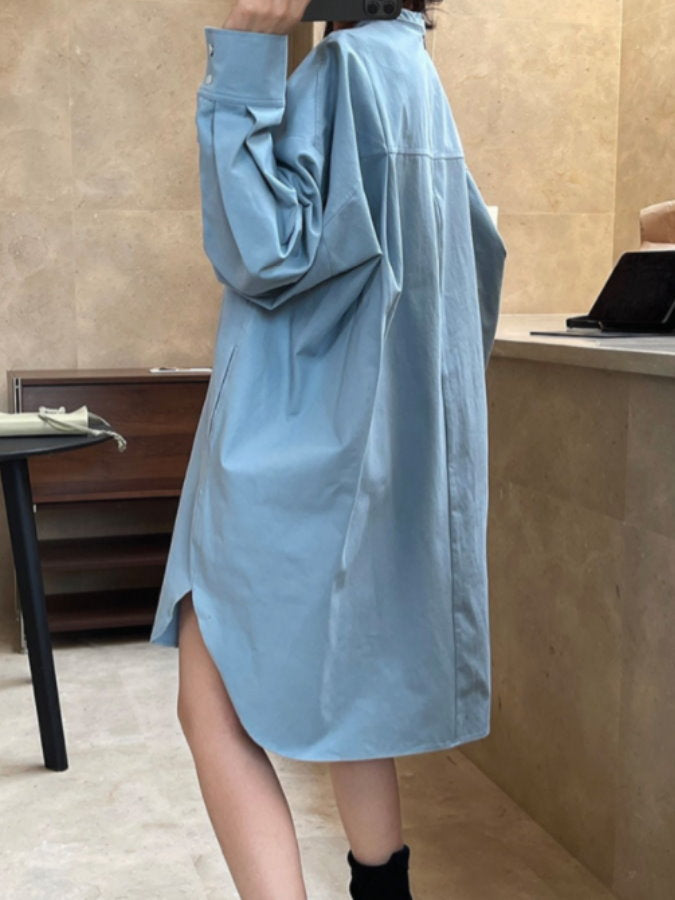 Back Zip Shirt Dress HL9703