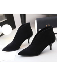 Pointed Toe V Cut Booties HL3946