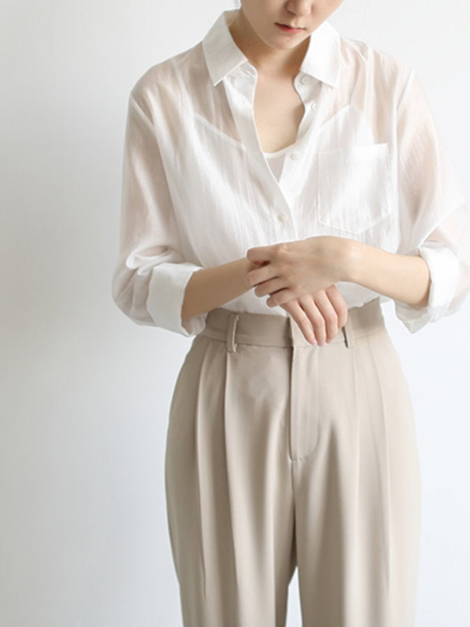 Waist Tuck Tapered Pants HL3597