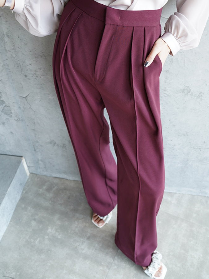 Loose Draped Wide Leg Pants HL3509