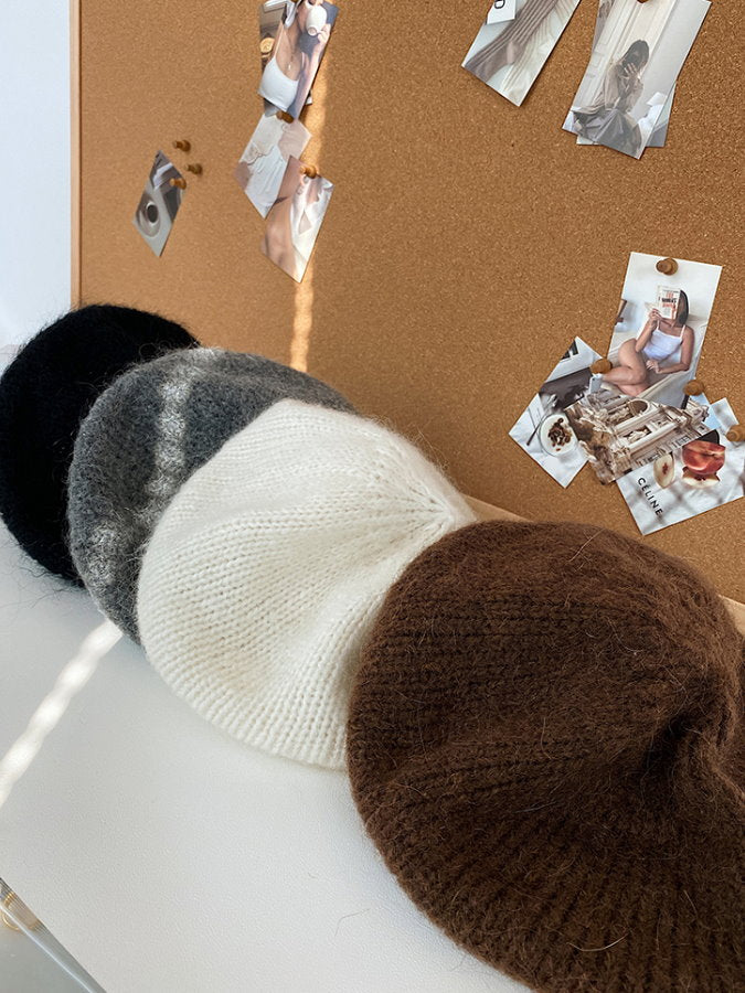 Wool Mohair Beret HL4173