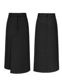 Quilted slit skirt HL4078