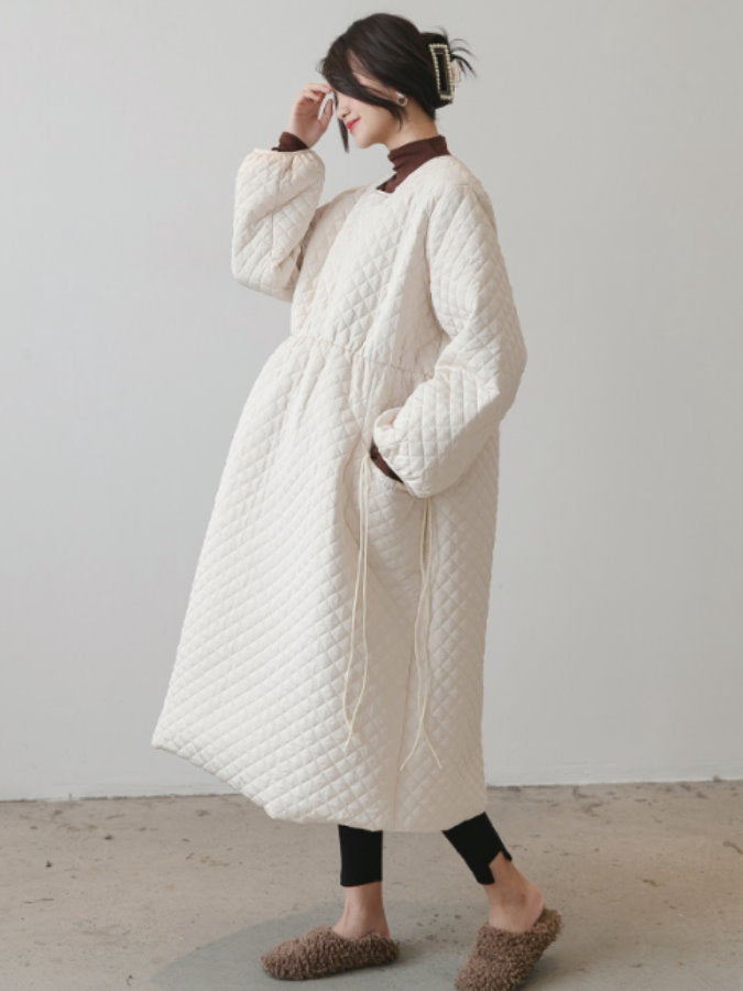 Quilted Pullover Coat HL3920