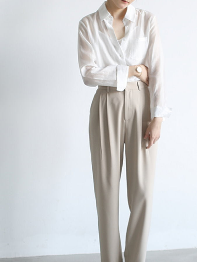 Waist Tuck Tapered Pants HL3597