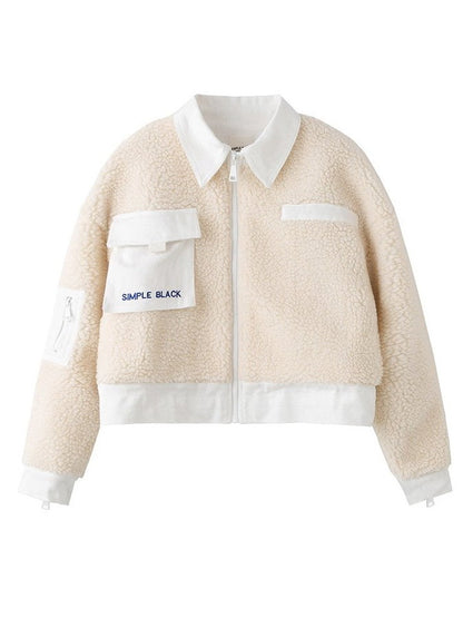 Eco-Lamb Wool Zip Boa Jacket HL3971