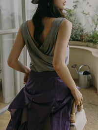 Random Flare Purple Skirt 9320