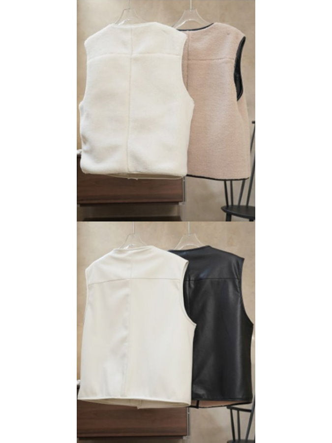 Eco-Leather Bore Reversible Vest HL4215