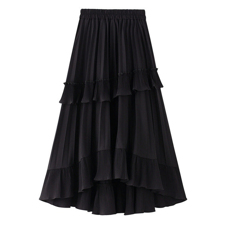 Asymmetrical Frilled Ballock Skirt_5278