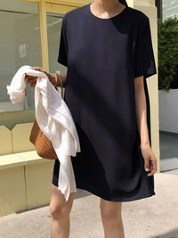 Back Pleated Mini Dress_HL3713