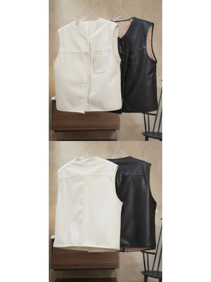 Eco-Leather Bore Reversible Vest HL4215