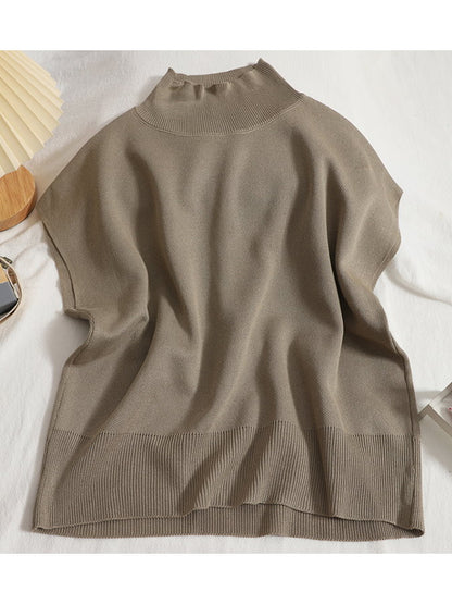 Mock Neck Knit Pullover HL3640