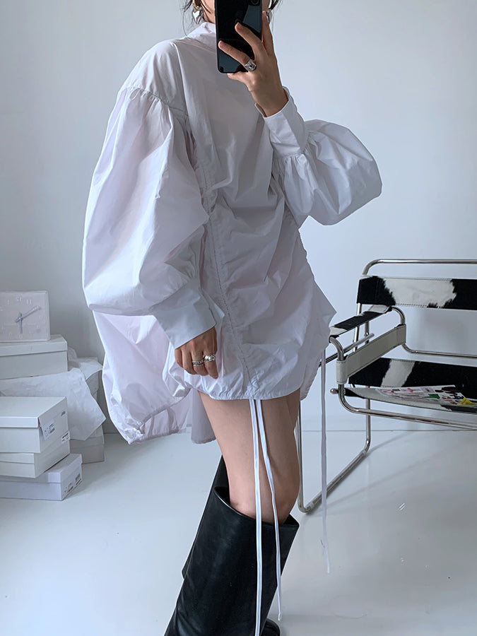 抽褶豐盈襯衫 H3338