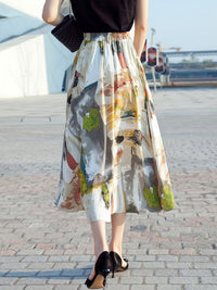 Art Pattern Chiffon Skirt_9211