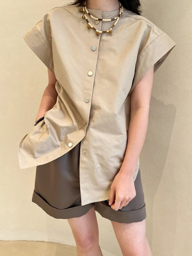 Sleeveless Blouse Shorts Setup_HL3685
