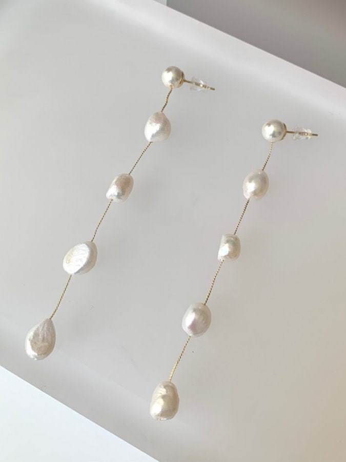 Natural pearl earrings_HL9522