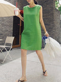 Sleeveless Vitamin Collar Dress_HL3715