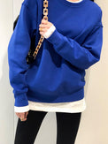 Drop Shoulder Sweatshirt Pullover_HL3913 - HELROUS