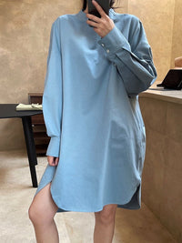 Back Zip Shirt Dress HL9703