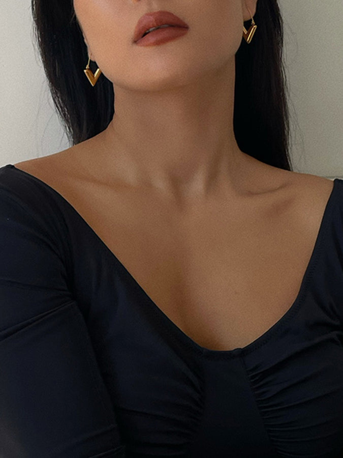 Triangle hook earrings H3366