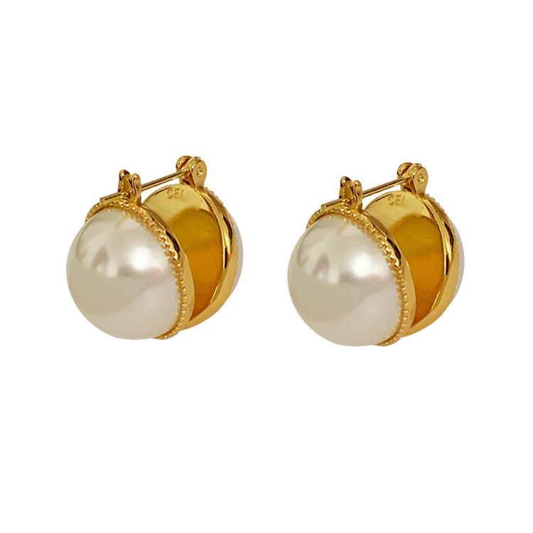 Pearl sand earrings_5513