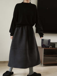 Plump Flared Long Skirt HL4217