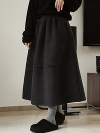 Plump Flared Long Skirt HL4217