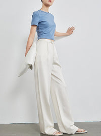 Center Press Wide Leg Pants_BDHL4372