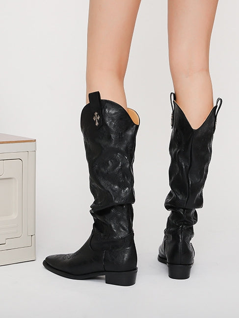 Pointed toe western cowboy boots_BDHL5318