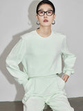 Round Neck Sweater Straight Pants Setup_BDHL4333