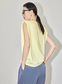 Power Shoulder Sleeveless Shirts_BDHL4371