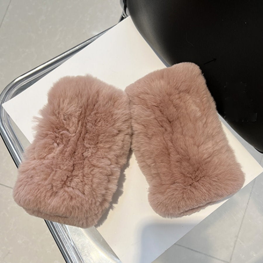 Fingerless Fur Gloves HL4062