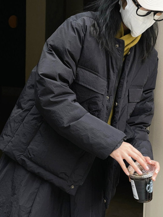 Flap Pocket Down Jacket HL4222