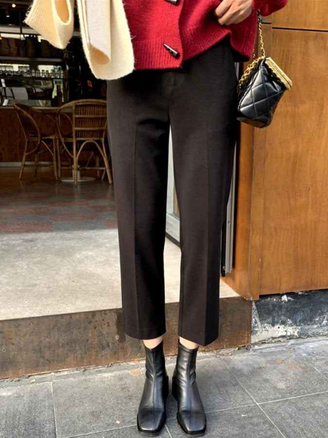 Back slit ankle tapered pants HL4116