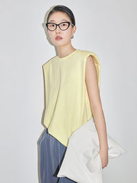 Power Shoulder Sleeveless Shirts_BDHL4371