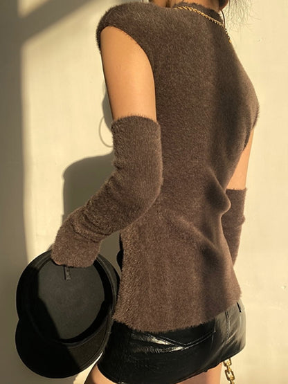 French Sleeve Knit Arm Warmer Set_BDHL4360