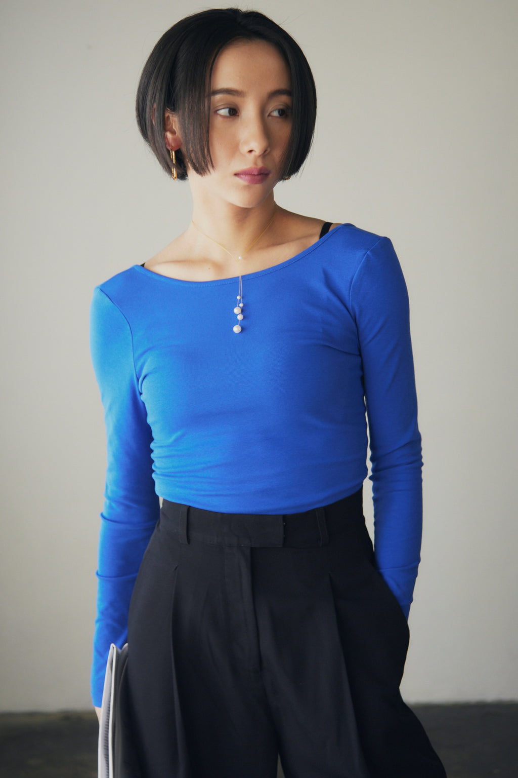 Loop Tie Pearl Necklace HL9755