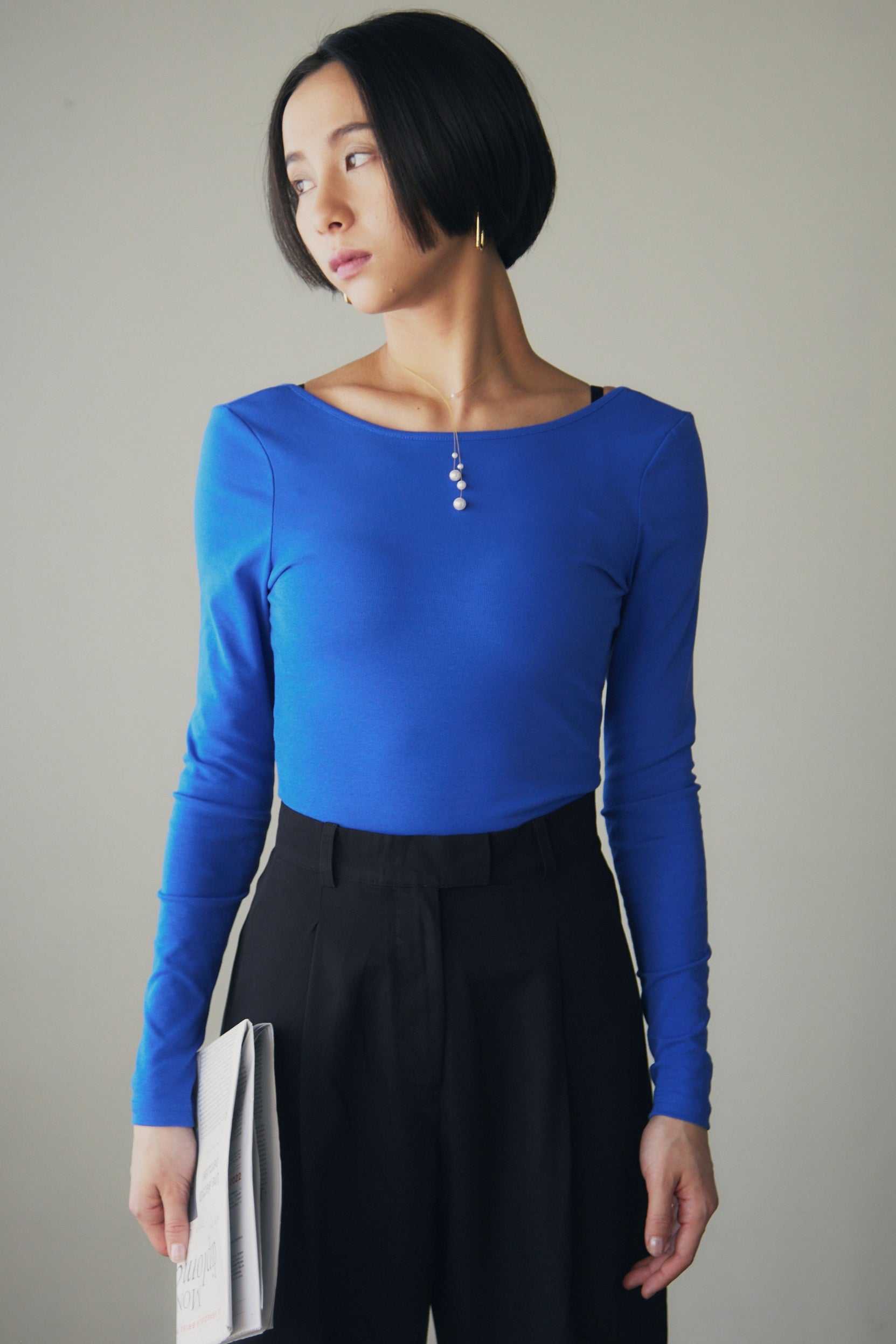 Loop Tie Pearl Necklace HL9755