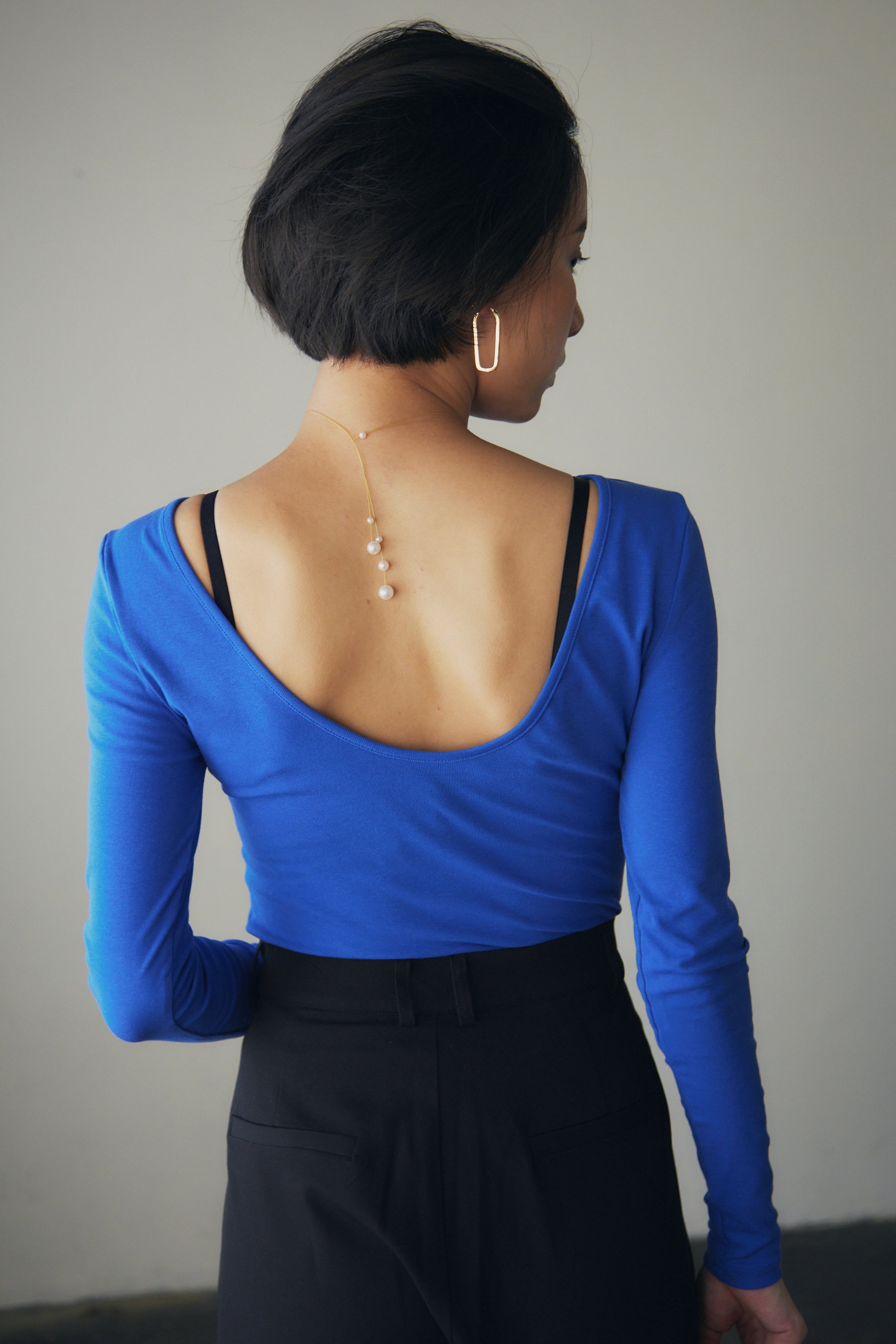 Loop Tie Pearl Necklace HL9755